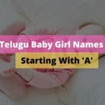 Telugu Baby Girl Names Starting With A